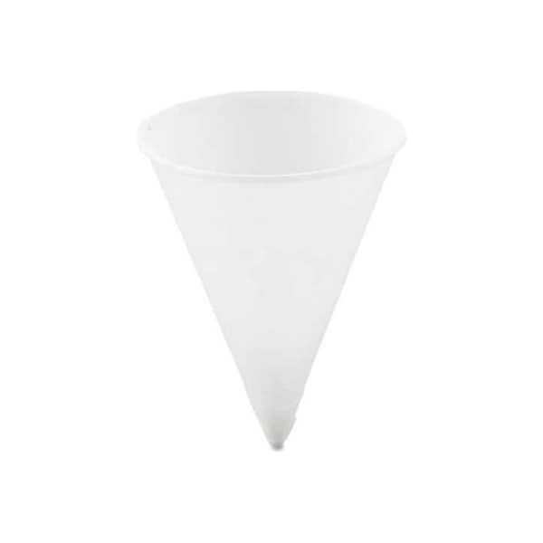 Solo SOLO¬Æ Cone Water Cups, Paper 4 Oz., Rolled Rim, White, 200/Pack